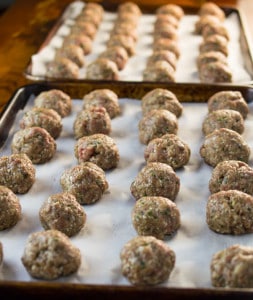 rolled grain free italian meatballs